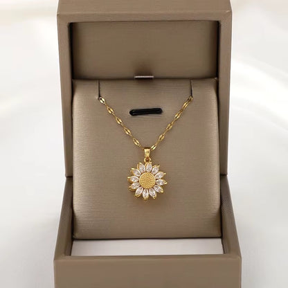 Collar de Girasol Con Cristales